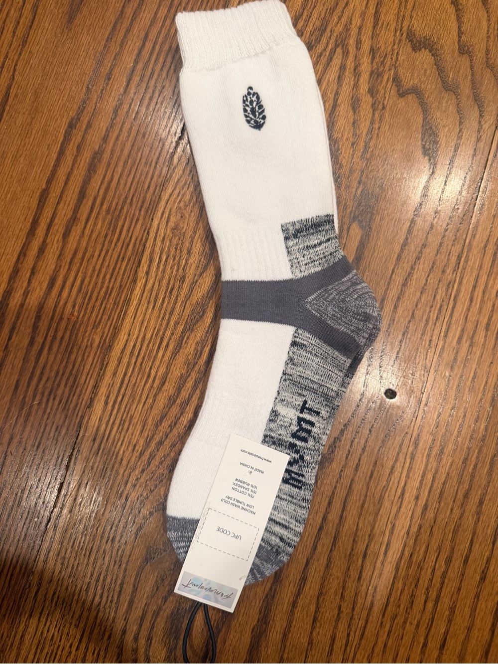 FP Movement by Free People White and Gray Performance Crew Socks